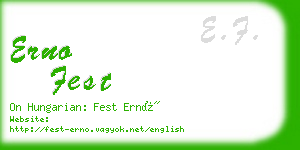 erno fest business card